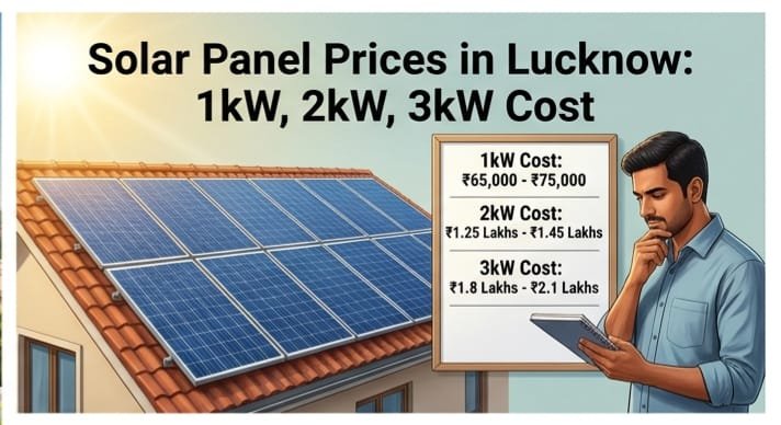 Solar Panel Price in Lucknow: 1kW, 2kW और 3kW सोलर सिस्टम का क्या है खर्च? लगाने से पहले समझें पूरा बजट